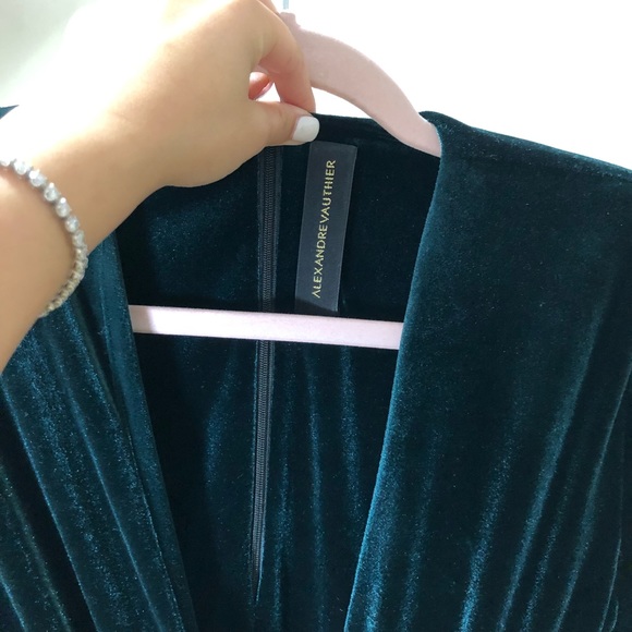 SOLD Alexandre vauthier green velvet mini dress - Picture 4 of 7